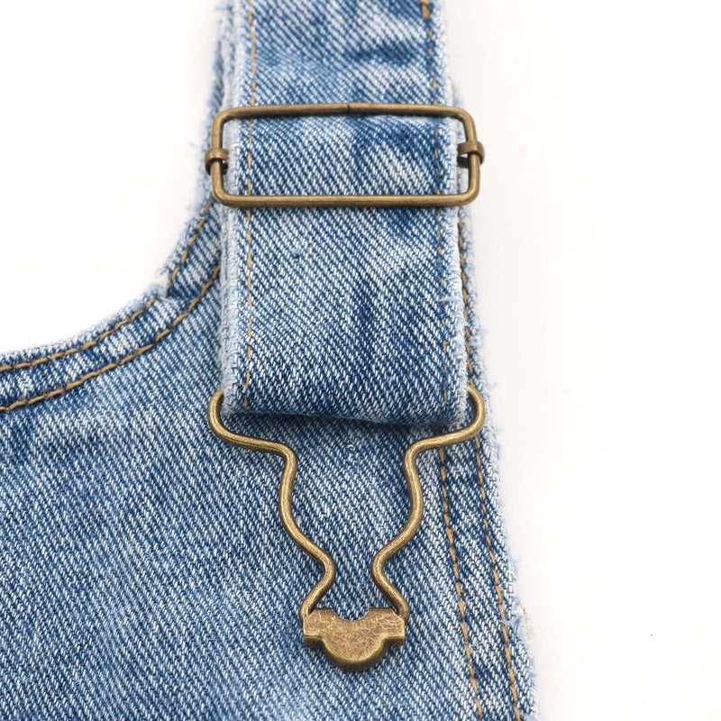 Amanaote 1.5" Inside Bottom Size Bronze Dungaree Fastener Overall Clip Suspender Buckle Pack of 12 - Image 4